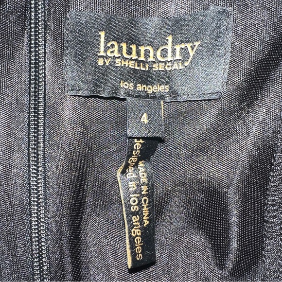 Laundry by Shelli Segal Women's Long Sleeve Lace Sheath Dress Black Size 4 - Picture 4 of 8